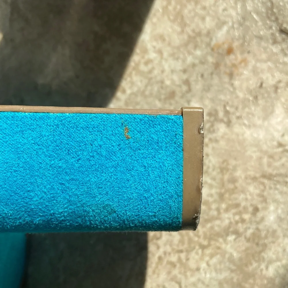 Mossino Turquoise Suede Platform Sandals Heels Size 8 - Picture 13 of 16